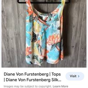 NWOT Diane Von Furstenberg baby doll silk top
